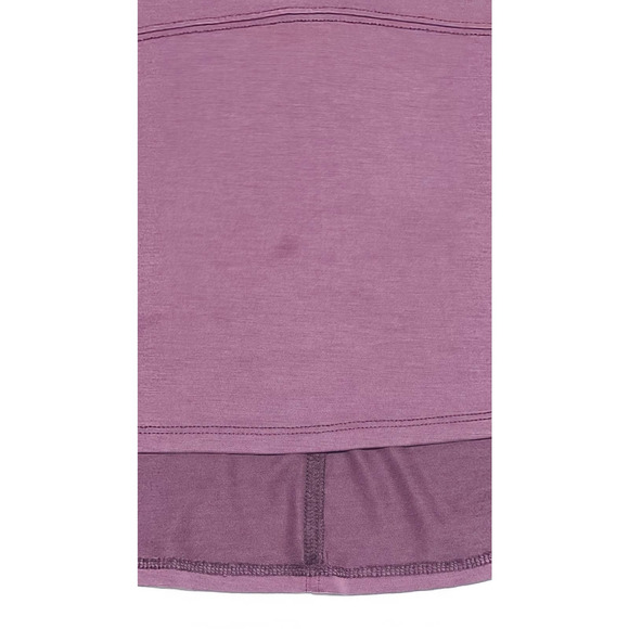 Free People purple collared High-low half button blouse women's loose oversized - Picture 3 of 6